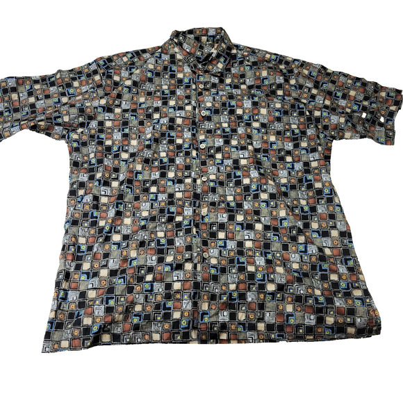 Vintage Hawaiian Shirt Mens Sz Large Lot of 54Rayon Linen Silk NWT Y2k Summer - Picture 14 of 14